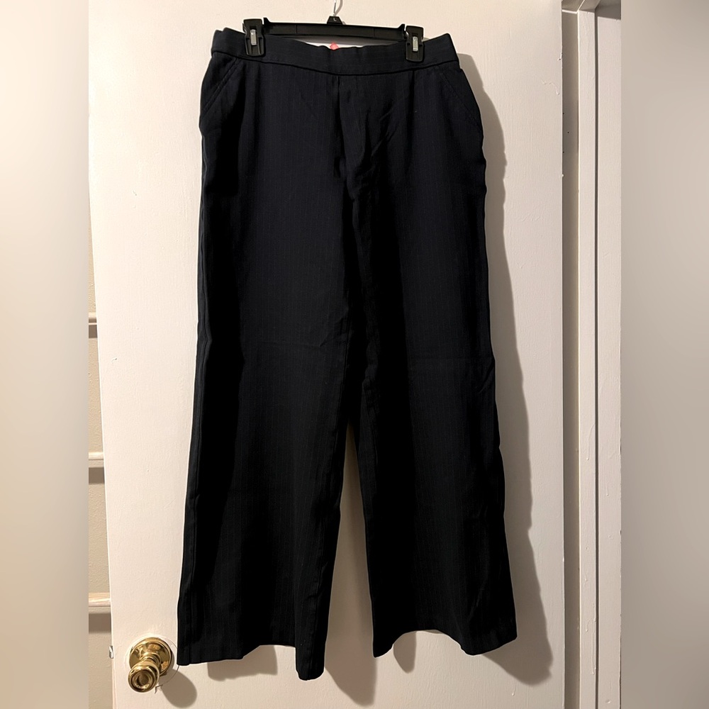 SPANX Black Pinstriped Pants